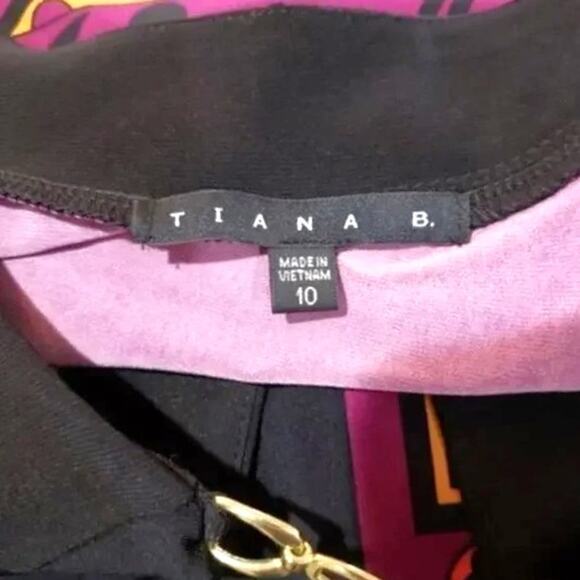 Tiana B. Bohemian Colorblock Shift Midi Dress 10 - Picture 4 of 9